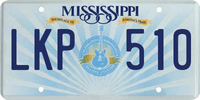 MS license plate LKP510