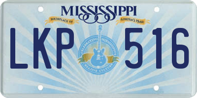 MS license plate LKP516