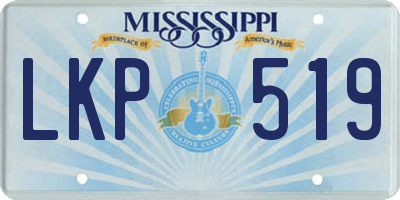 MS license plate LKP519