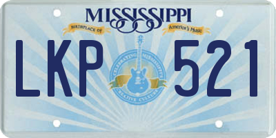 MS license plate LKP521