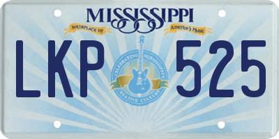 MS license plate LKP525