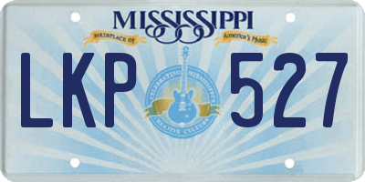 MS license plate LKP527