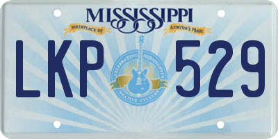 MS license plate LKP529