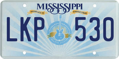 MS license plate LKP530