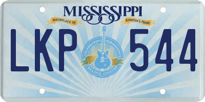 MS license plate LKP544