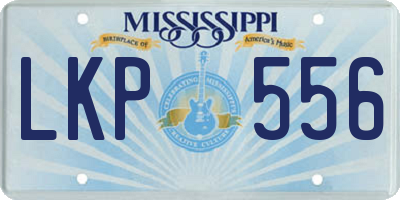 MS license plate LKP556