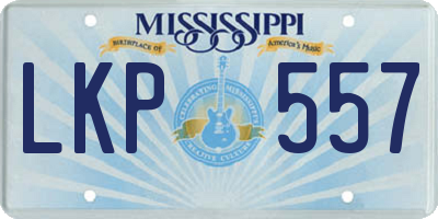 MS license plate LKP557
