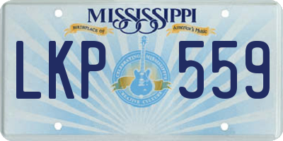 MS license plate LKP559