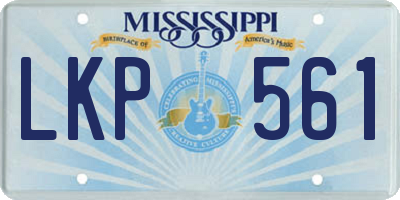 MS license plate LKP561