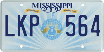 MS license plate LKP564
