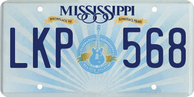 MS license plate LKP568