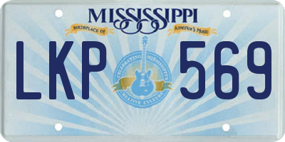 MS license plate LKP569
