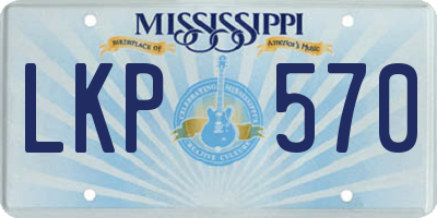 MS license plate LKP570