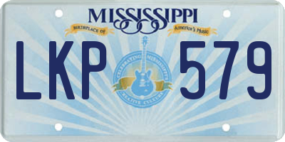 MS license plate LKP579