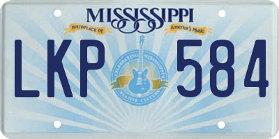 MS license plate LKP584