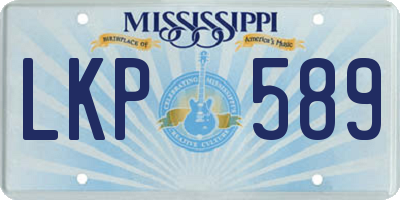 MS license plate LKP589