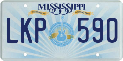 MS license plate LKP590