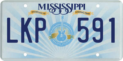 MS license plate LKP591