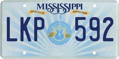 MS license plate LKP592