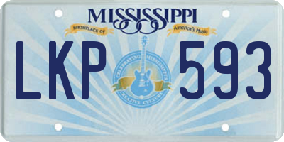 MS license plate LKP593