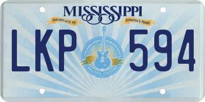 MS license plate LKP594