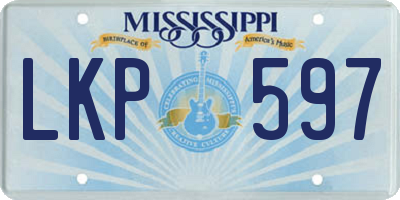 MS license plate LKP597
