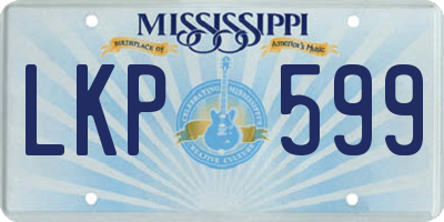 MS license plate LKP599