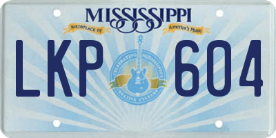 MS license plate LKP604