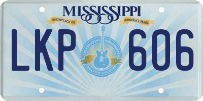 MS license plate LKP606