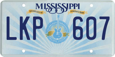MS license plate LKP607