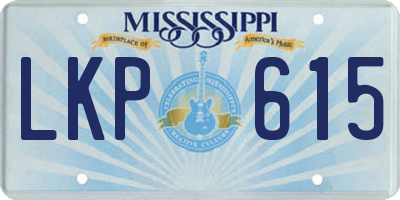 MS license plate LKP615