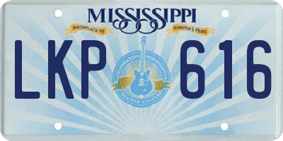 MS license plate LKP616