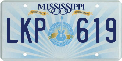 MS license plate LKP619