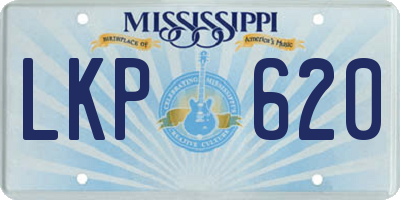 MS license plate LKP620