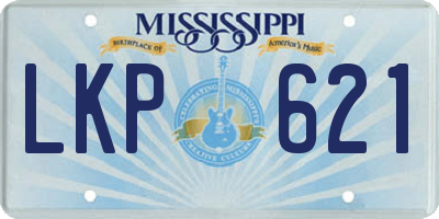 MS license plate LKP621