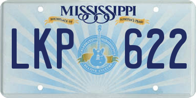 MS license plate LKP622