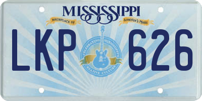 MS license plate LKP626
