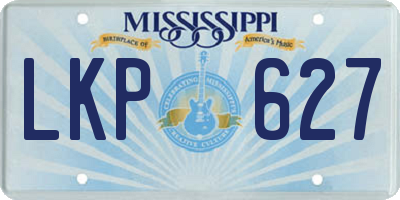 MS license plate LKP627
