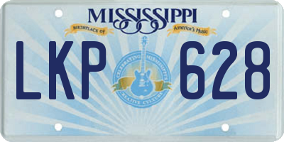 MS license plate LKP628