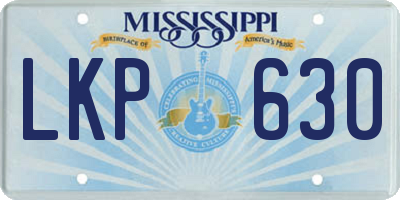 MS license plate LKP630