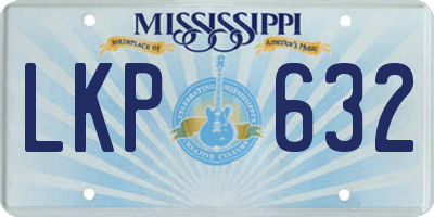 MS license plate LKP632