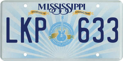 MS license plate LKP633