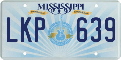 MS license plate LKP639
