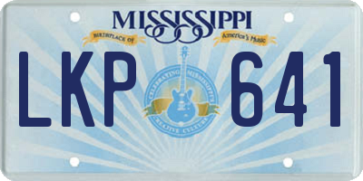 MS license plate LKP641