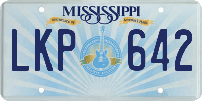 MS license plate LKP642