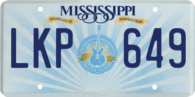 MS license plate LKP649