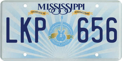 MS license plate LKP656
