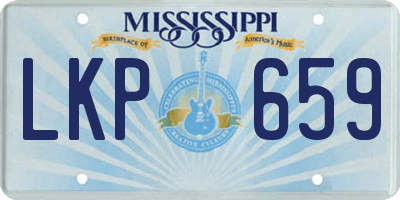 MS license plate LKP659