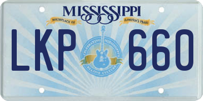 MS license plate LKP660