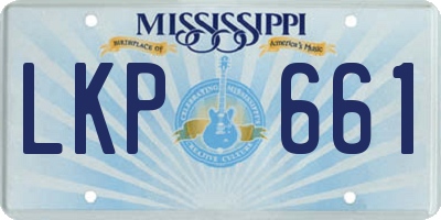 MS license plate LKP661